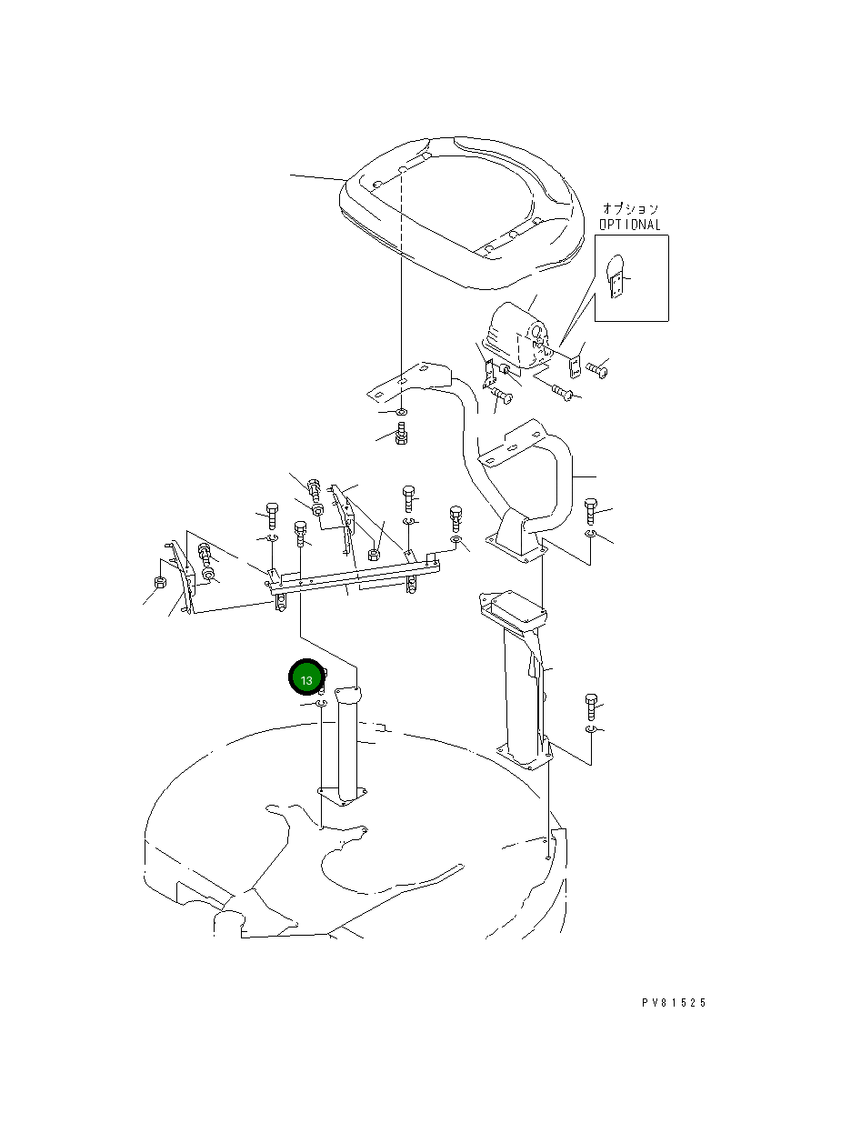 Болт YM172165-68180 Komatsu