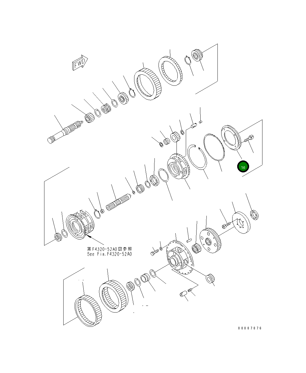 Крышка 427-15-12380 Komatsu