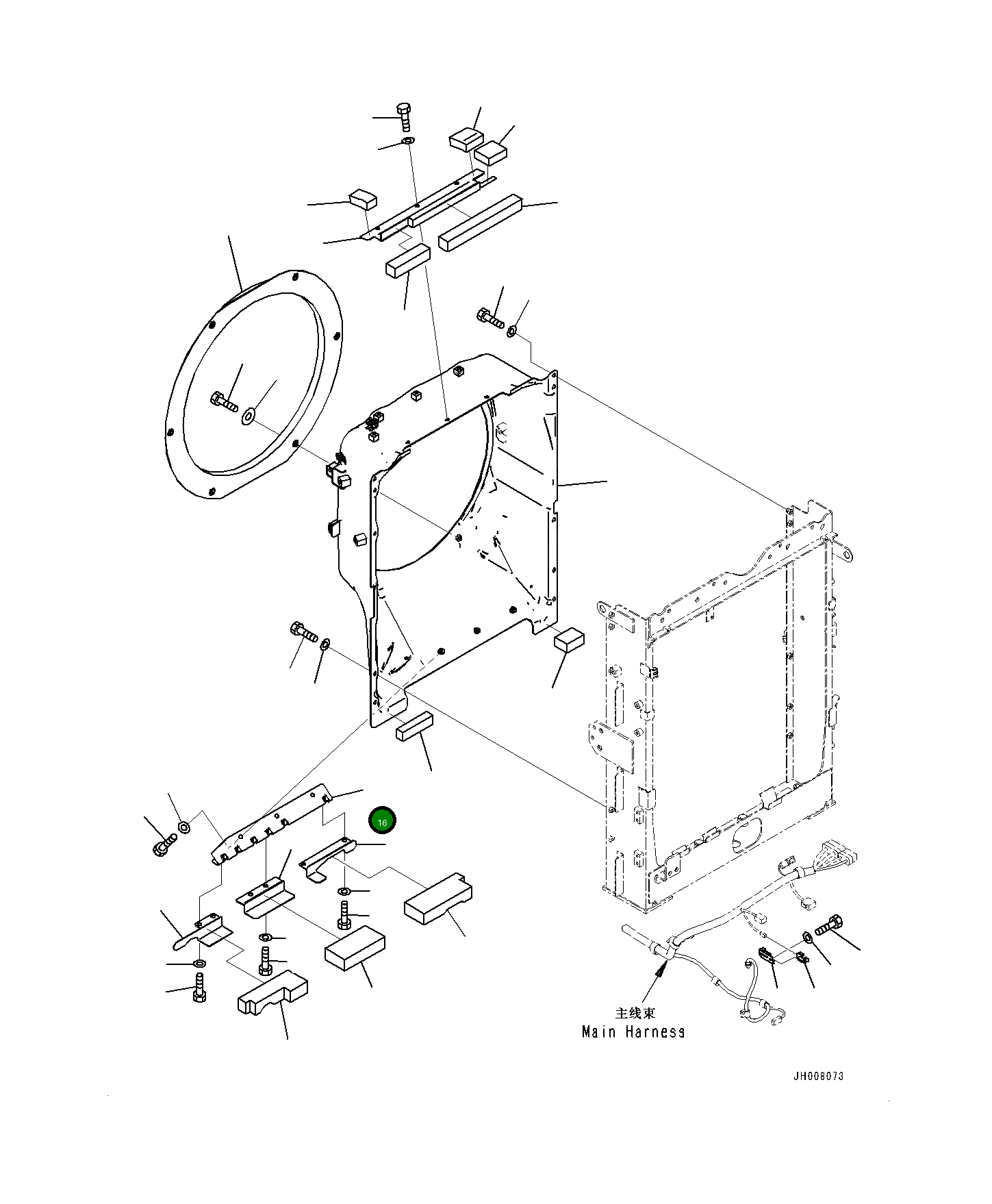Крышка 205-03-37571 Komatsu