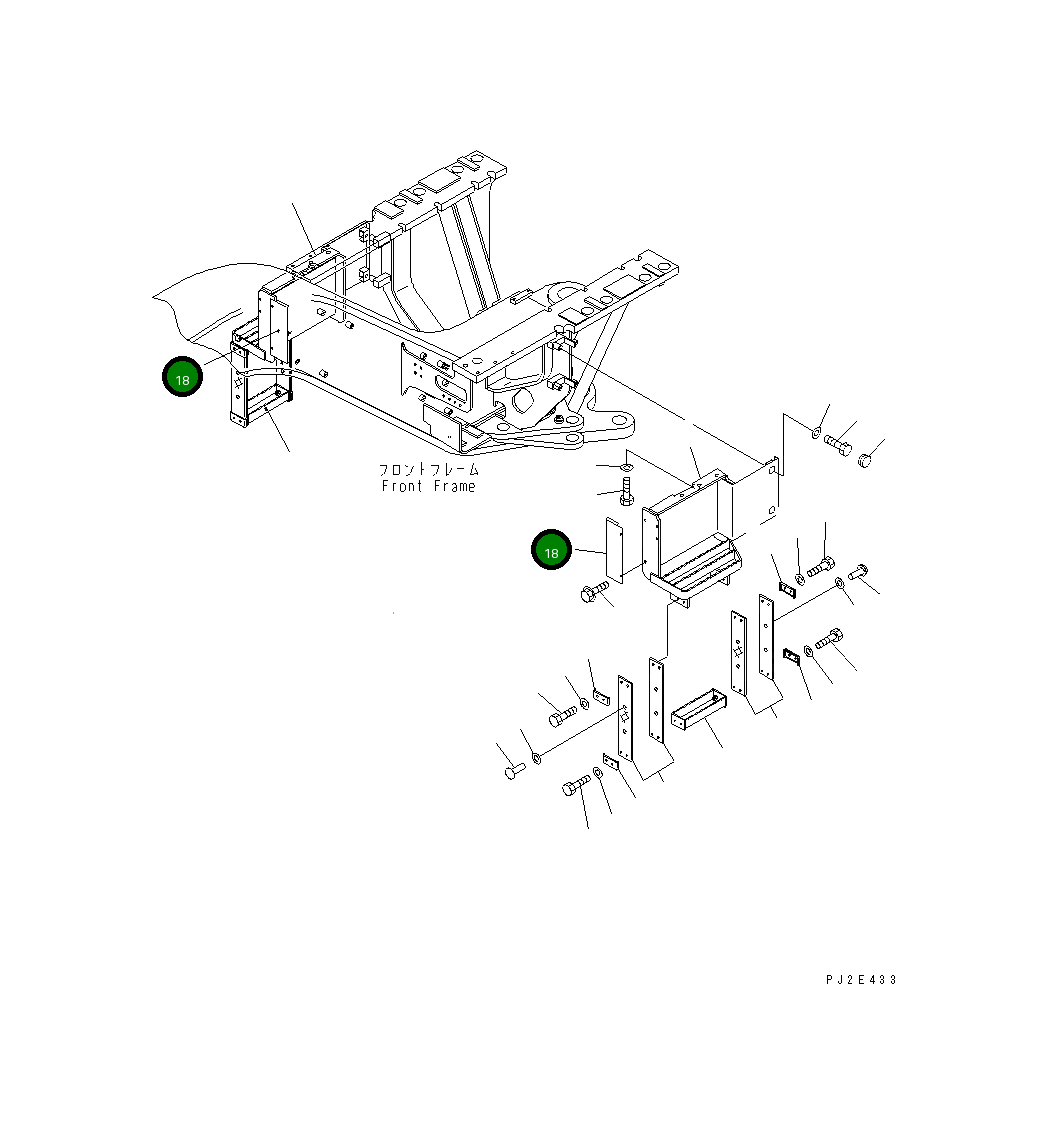 Крышка 23B-54-32261 Komatsu
