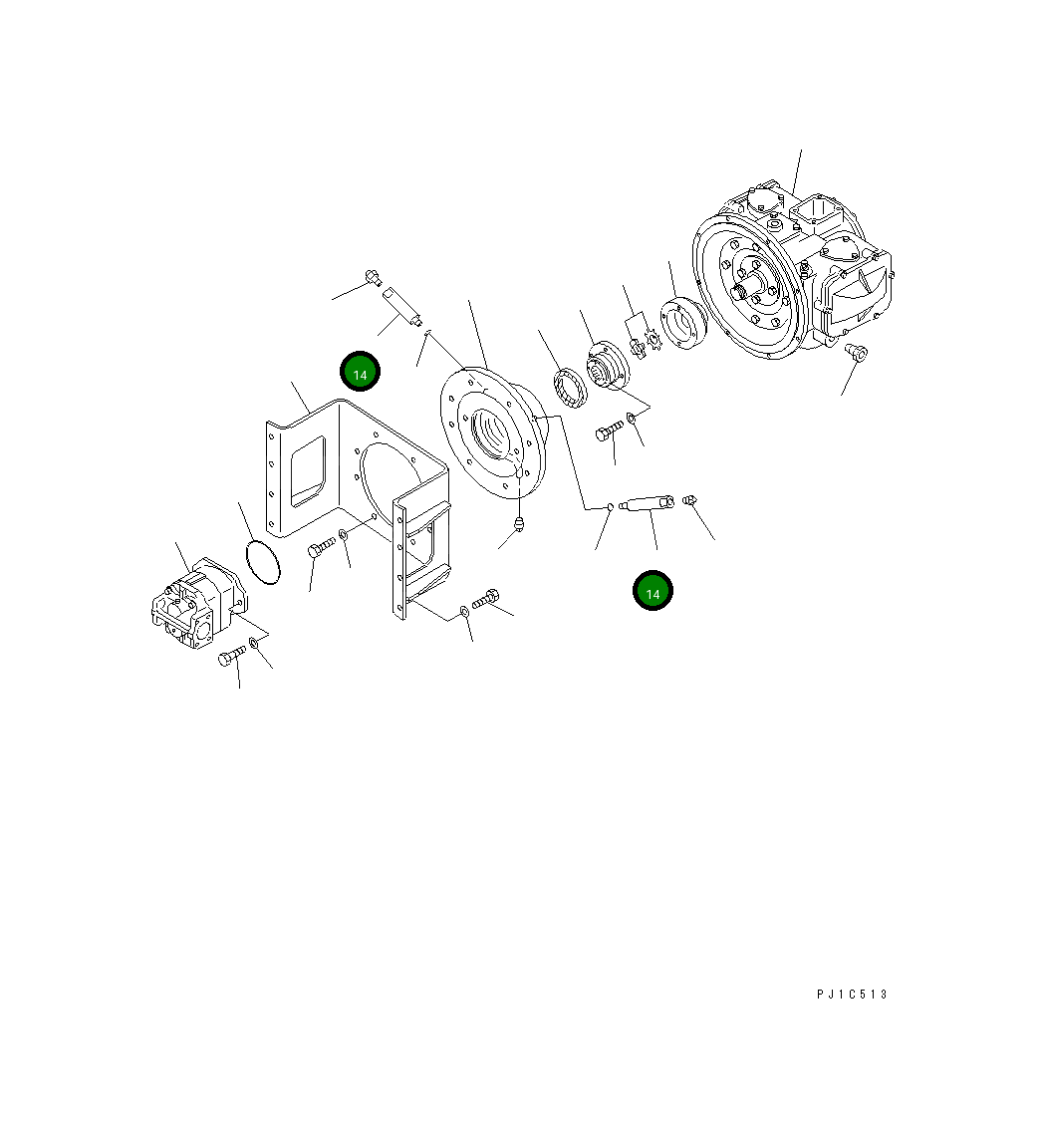 Болт 22S-67-11350 Komatsu