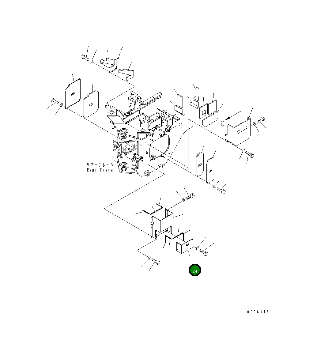 Крышка 425-46-34241  Komatsu