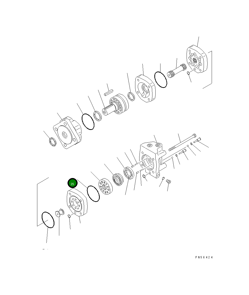 Кольцо уплотнительное (O-Ring) 232-62-11670  Komatsu