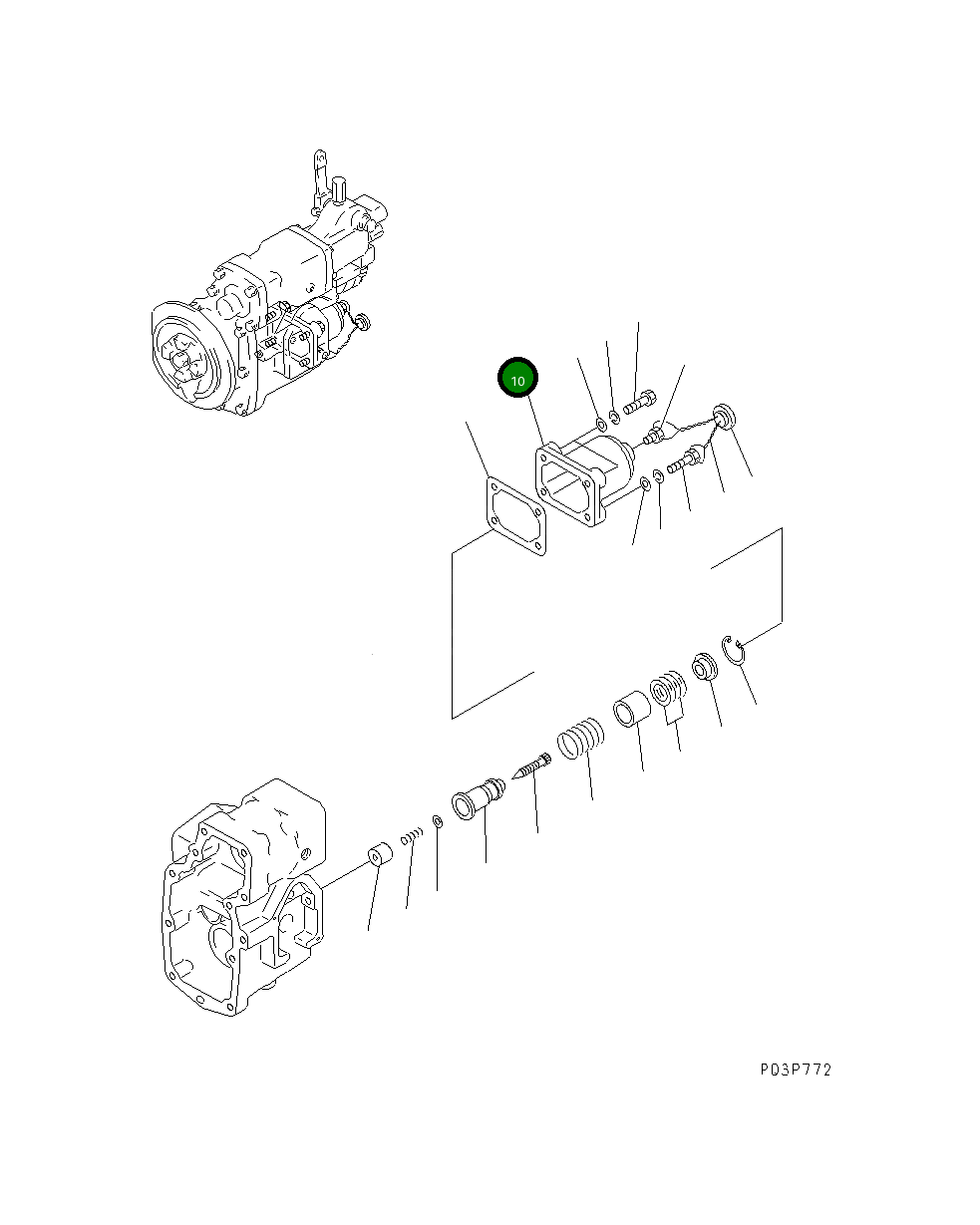 Крышка 6610-71-1810  Komatsu
