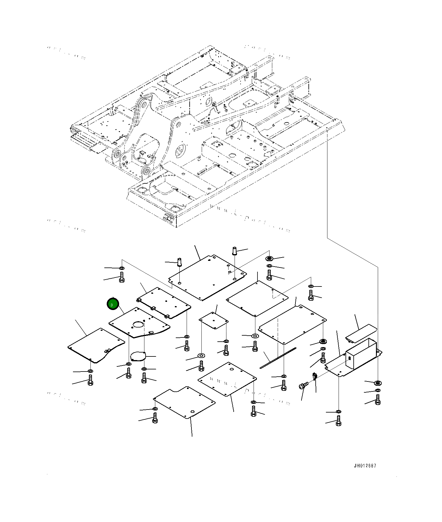 Крышка 20Y5472961  Komatsu