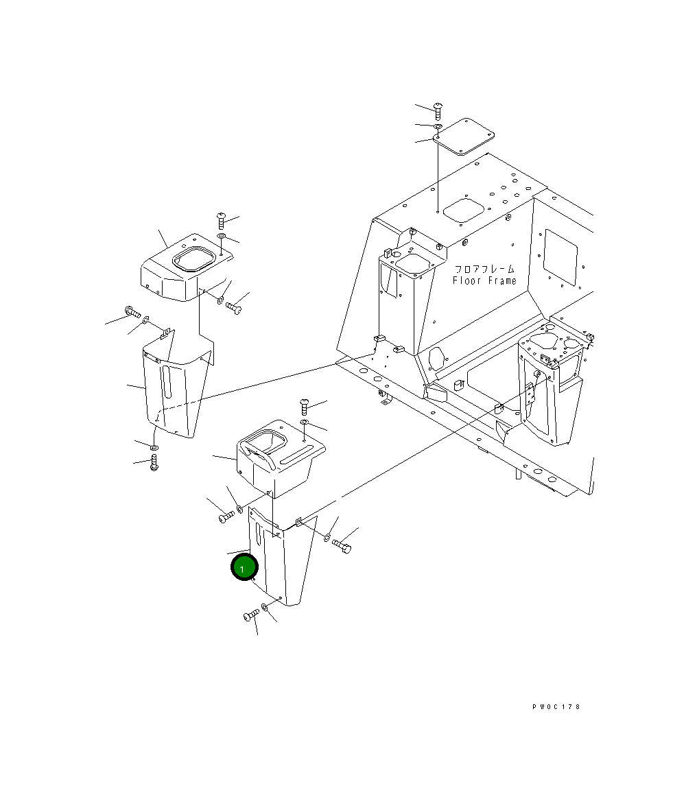 Крышка 11Y-54-13221  Komatsu