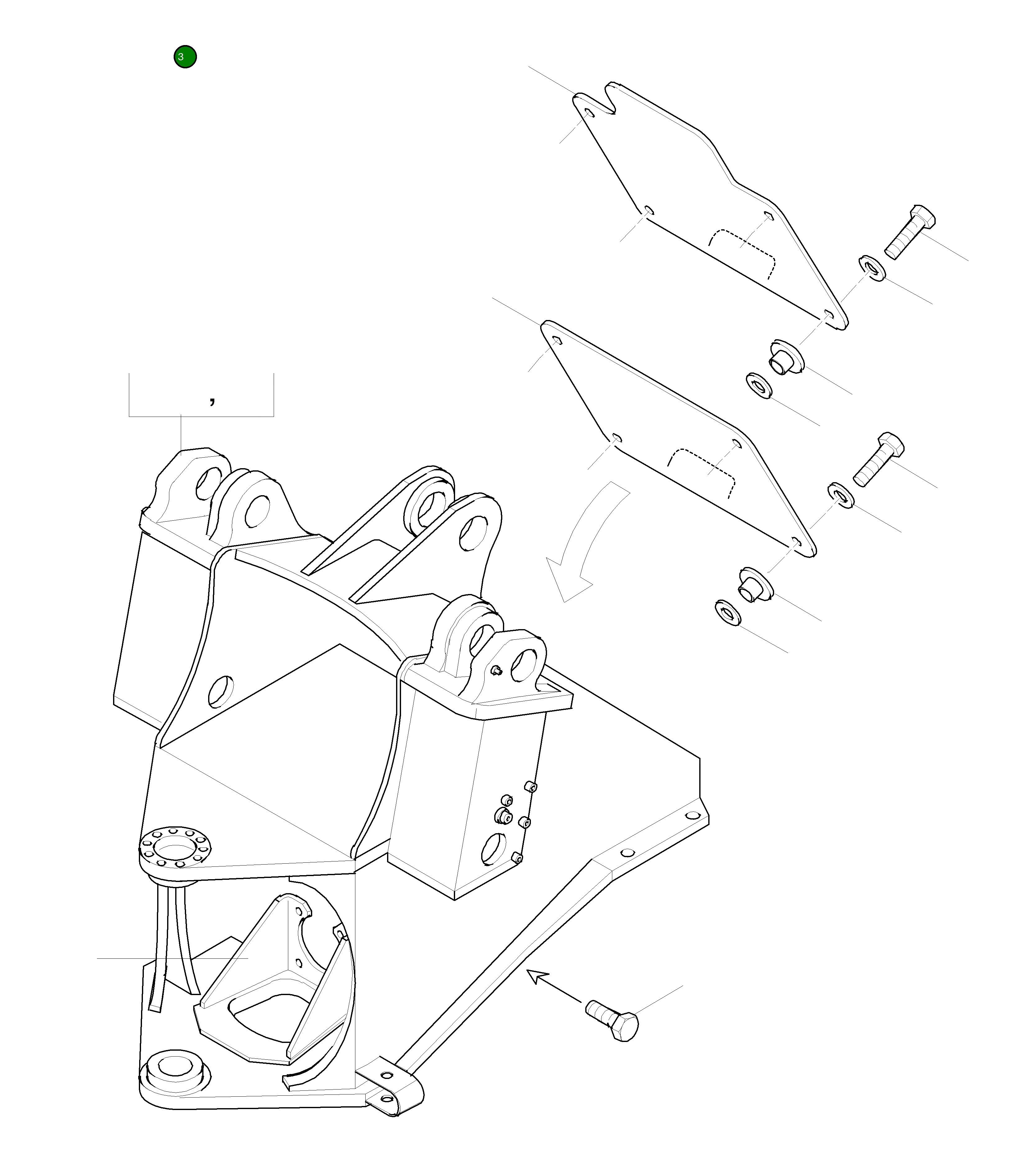 Крышка 424-877-H160 Komatsu
