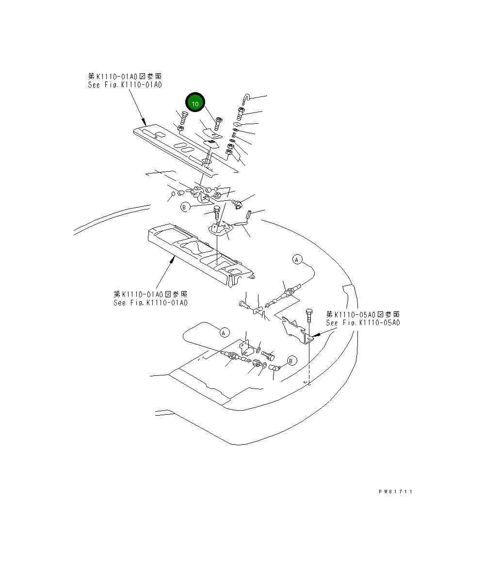 Болт YM172165-46340 Komatsu