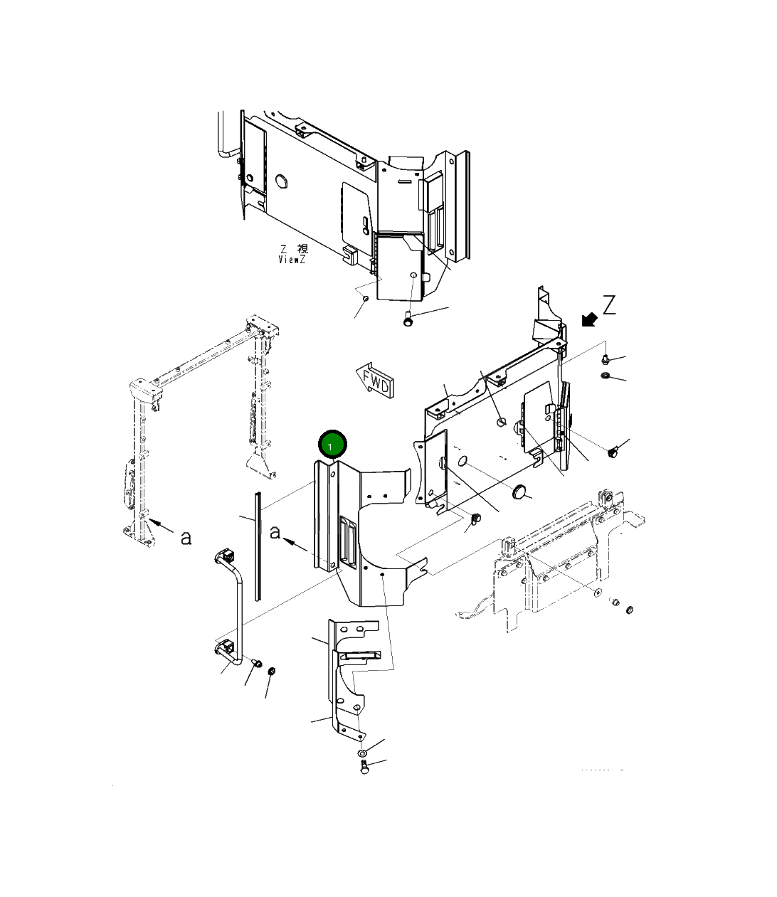 Крышка 421-54-53460  Komatsu