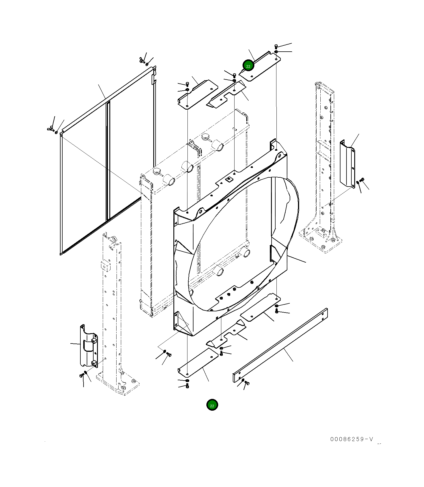 Крышка 21M-03-21582 Komatsu