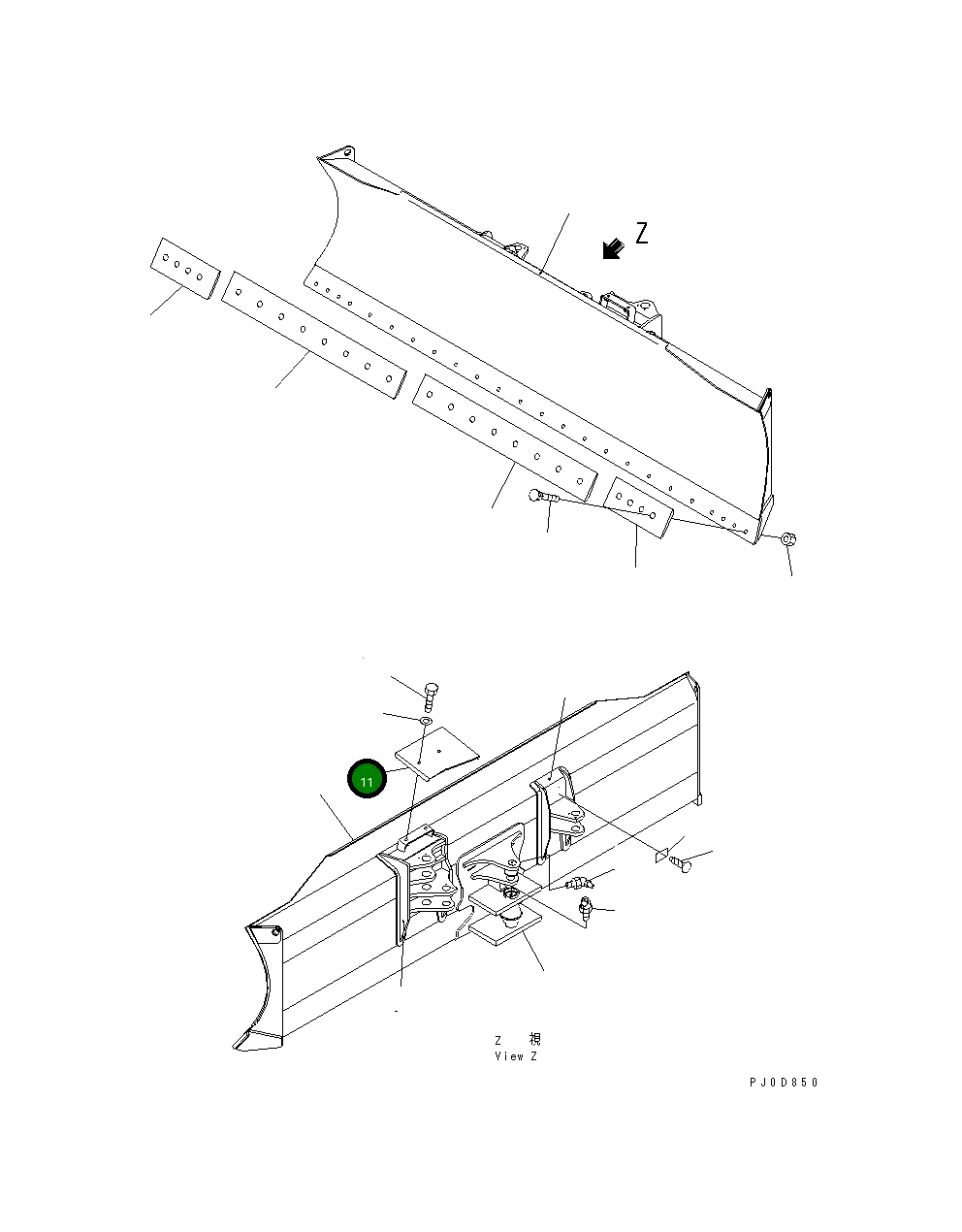 Крышка 11Y-72-15180  Komatsu