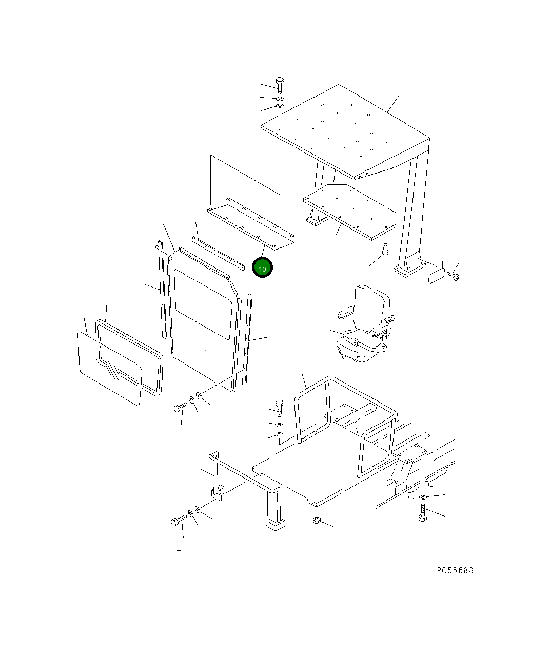 Крышка 23C-957-1230 Komatsu