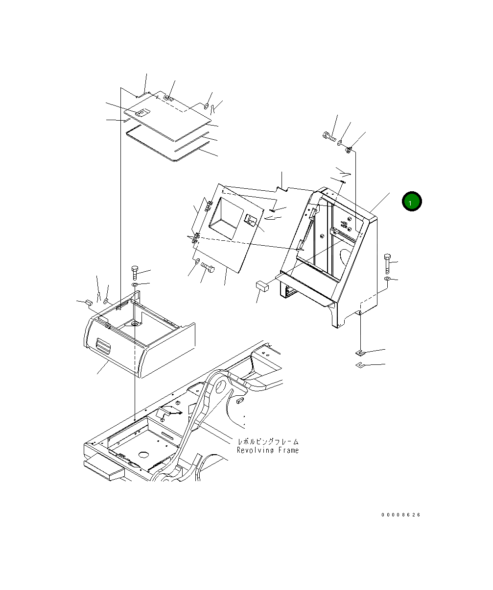 Крышка 21M-54-16712 Komatsu