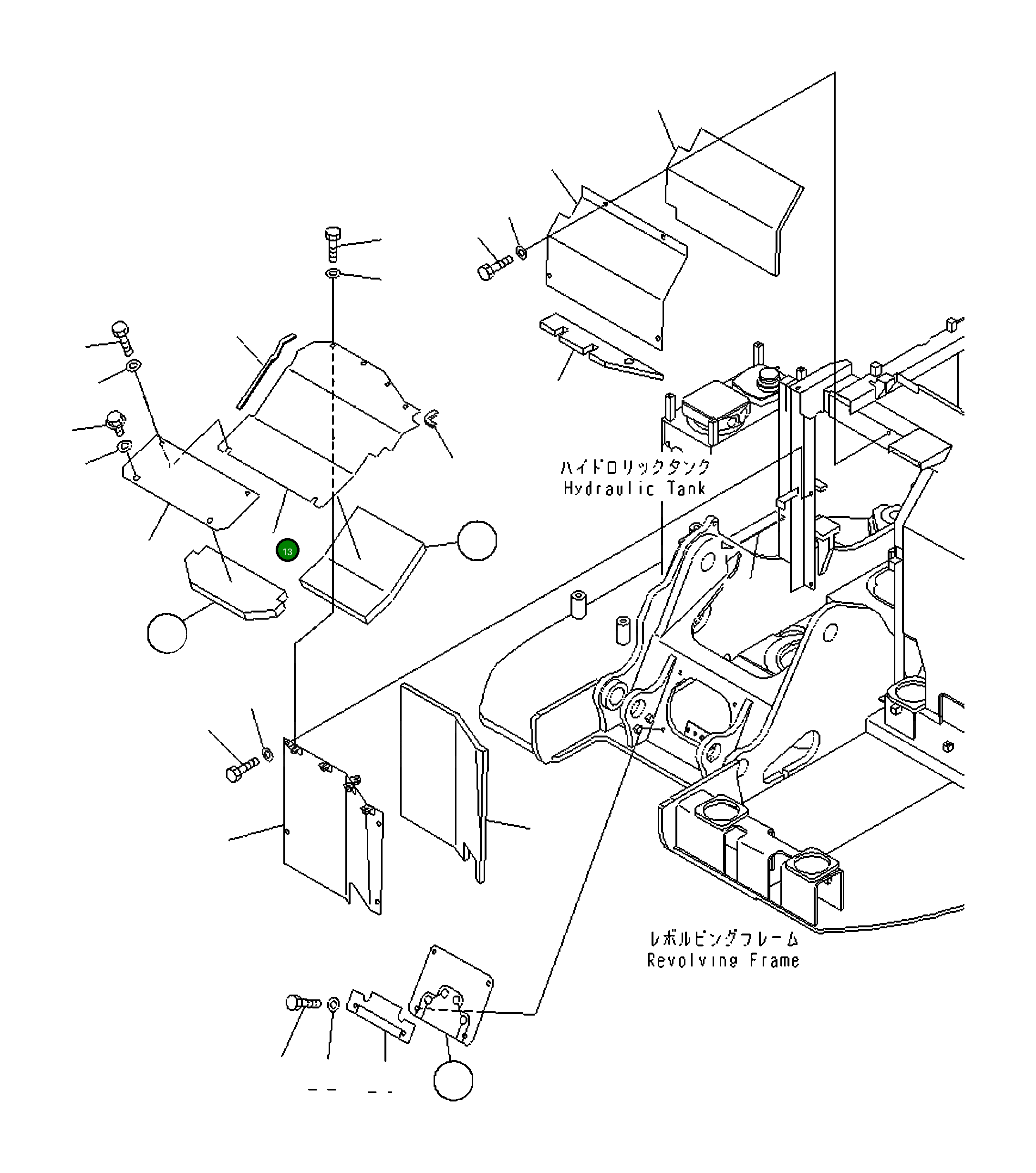 Крышка 22B-54-12321 Komatsu