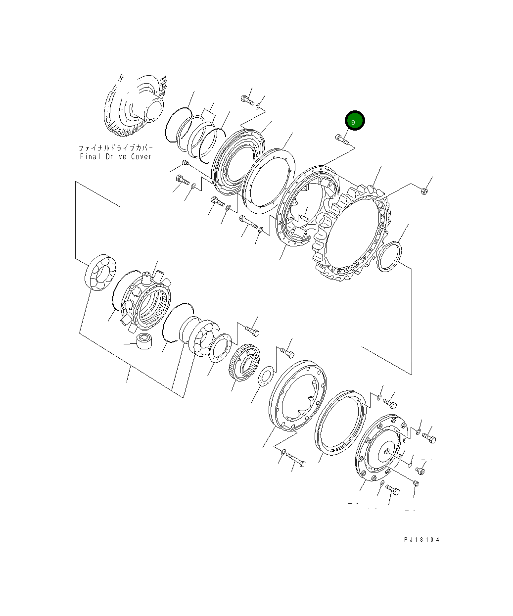 Болт 195-27-12632 Komatsu