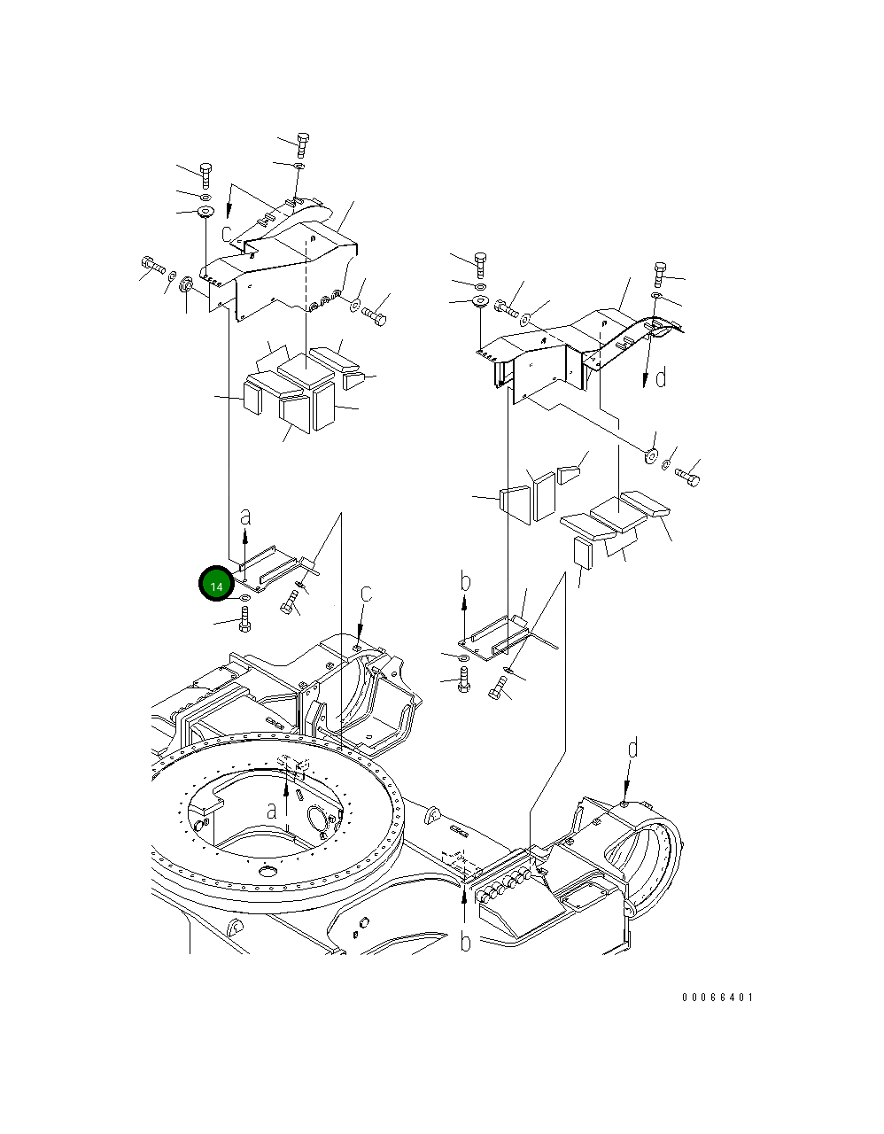 Крышка 21T-30-32183 Komatsu