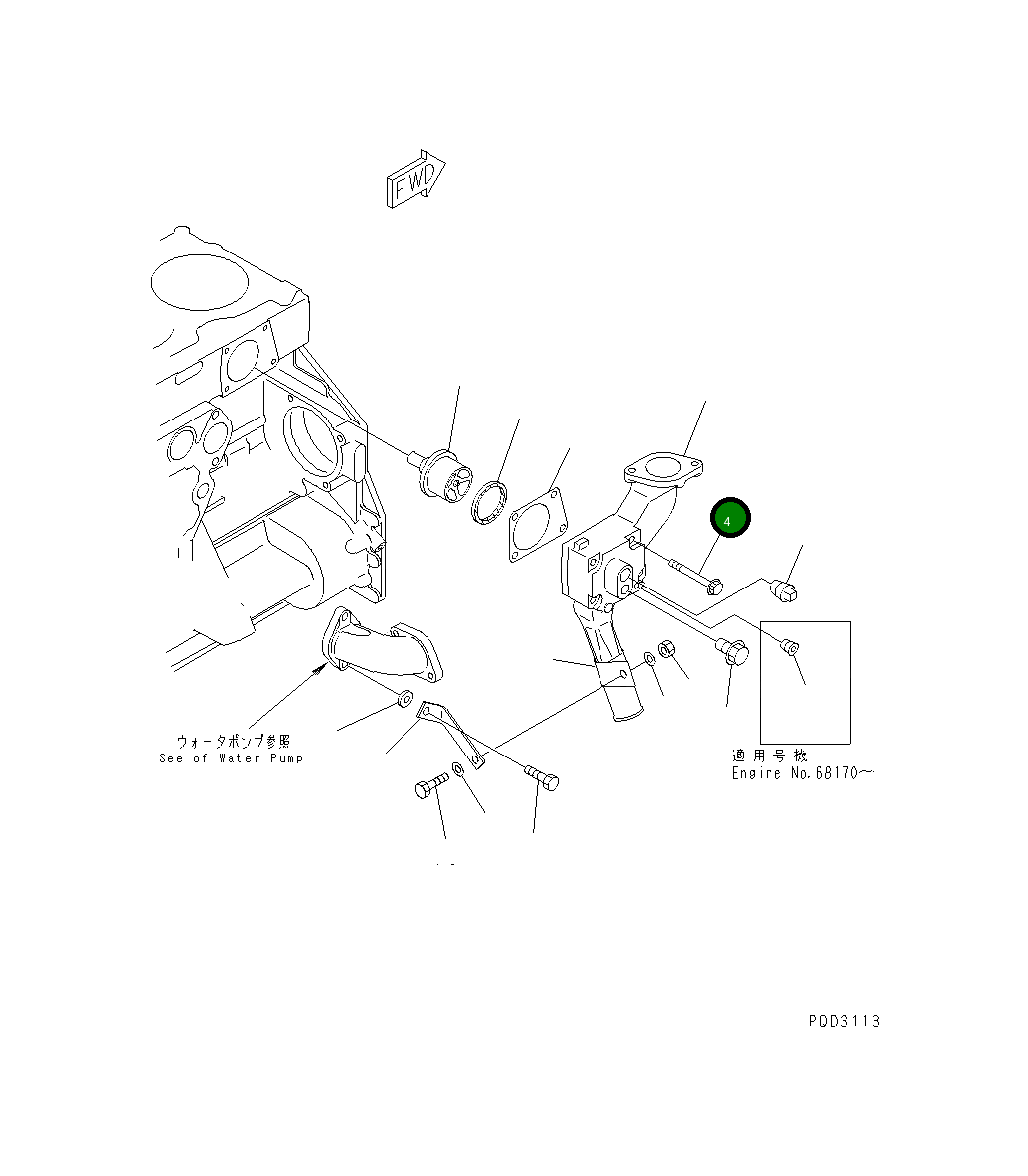 Болт 01437-01065 Komatsu