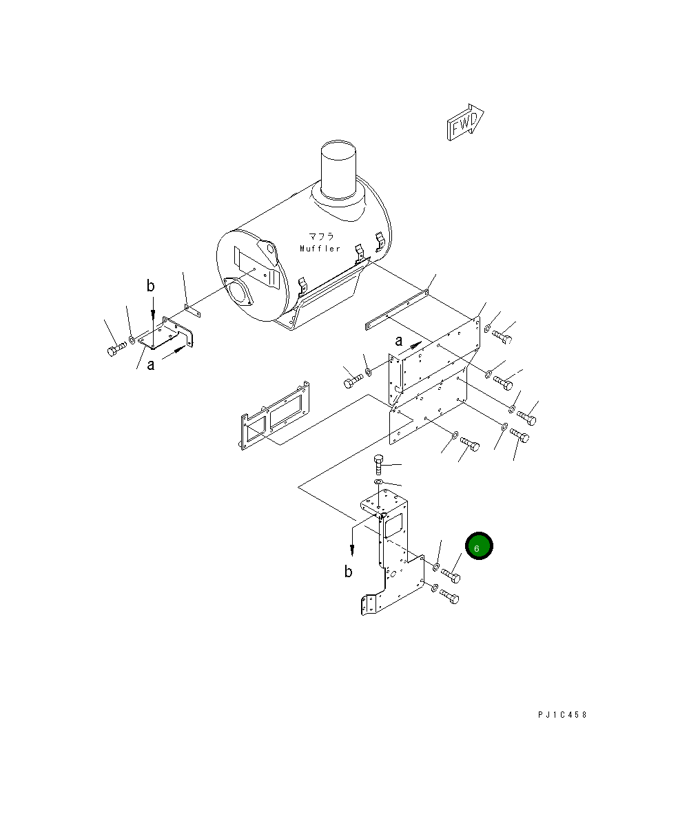 Болт 01010-E1025 Komatsu