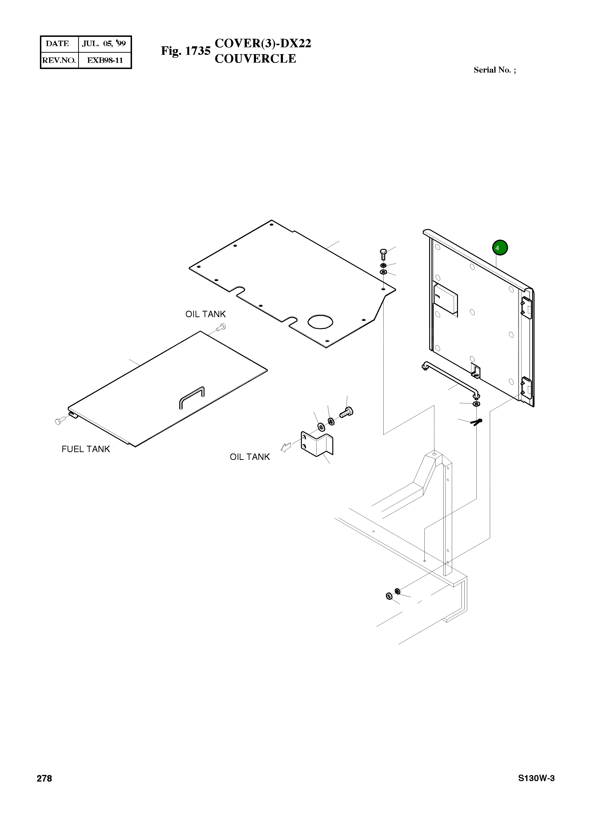 Крышка 2621-4255E Komatsu