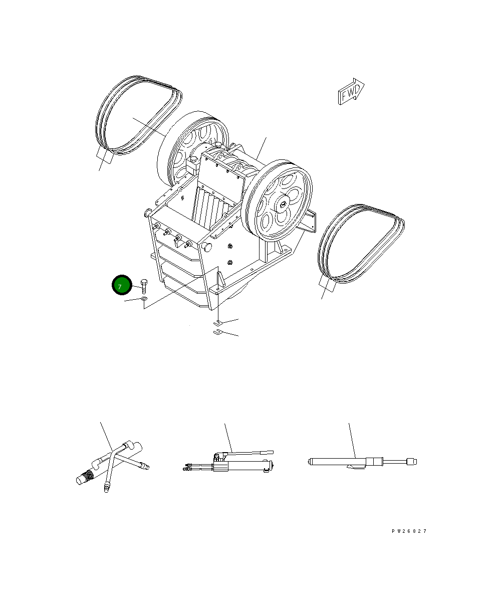 Болт 01011-83635  Komatsu