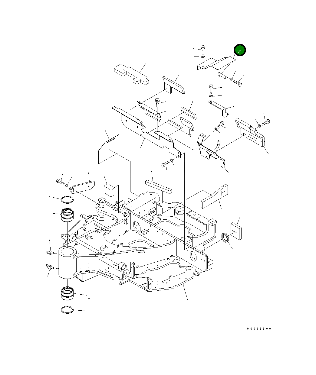 Крышка 22F-46-22441 Komatsu