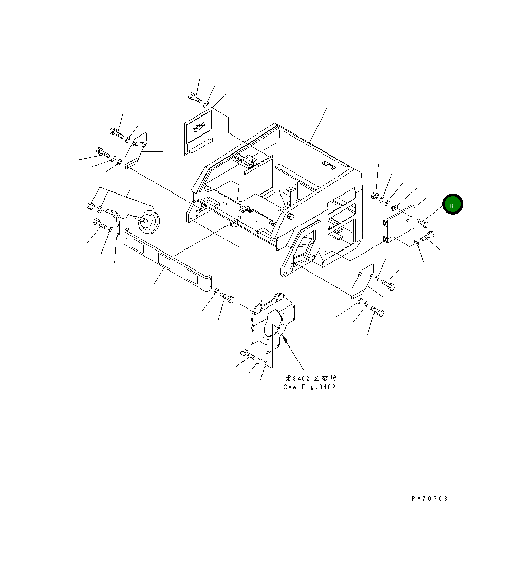 Крышка 2691-1-46800 Komatsu