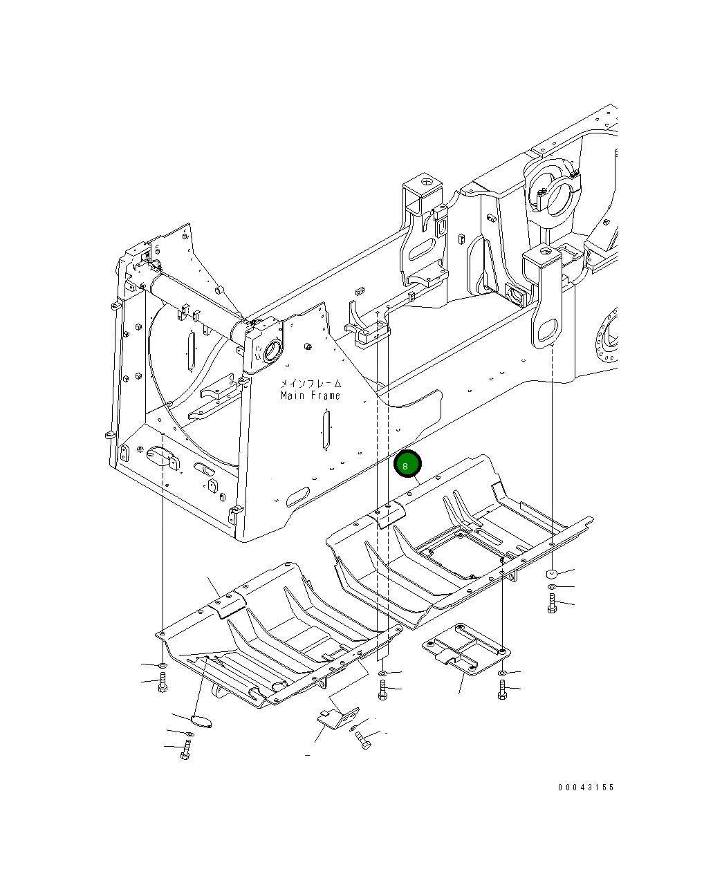 Крышка 17A-54-48611  Komatsu