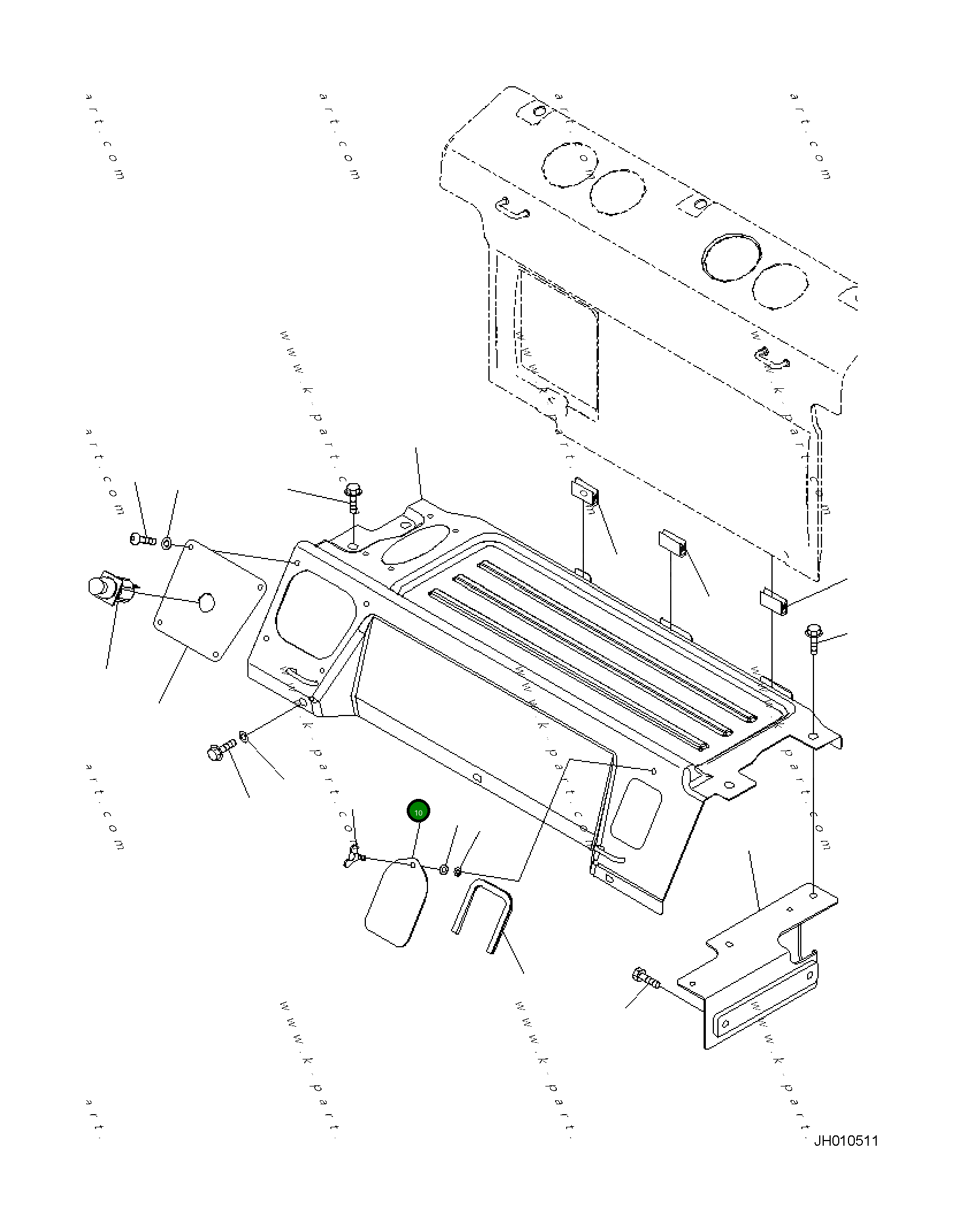 Крышка 2A5-53-12291 Komatsu