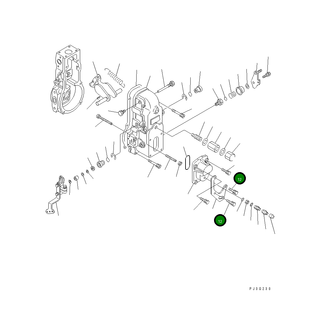 Болт DK029020-2040  Komatsu