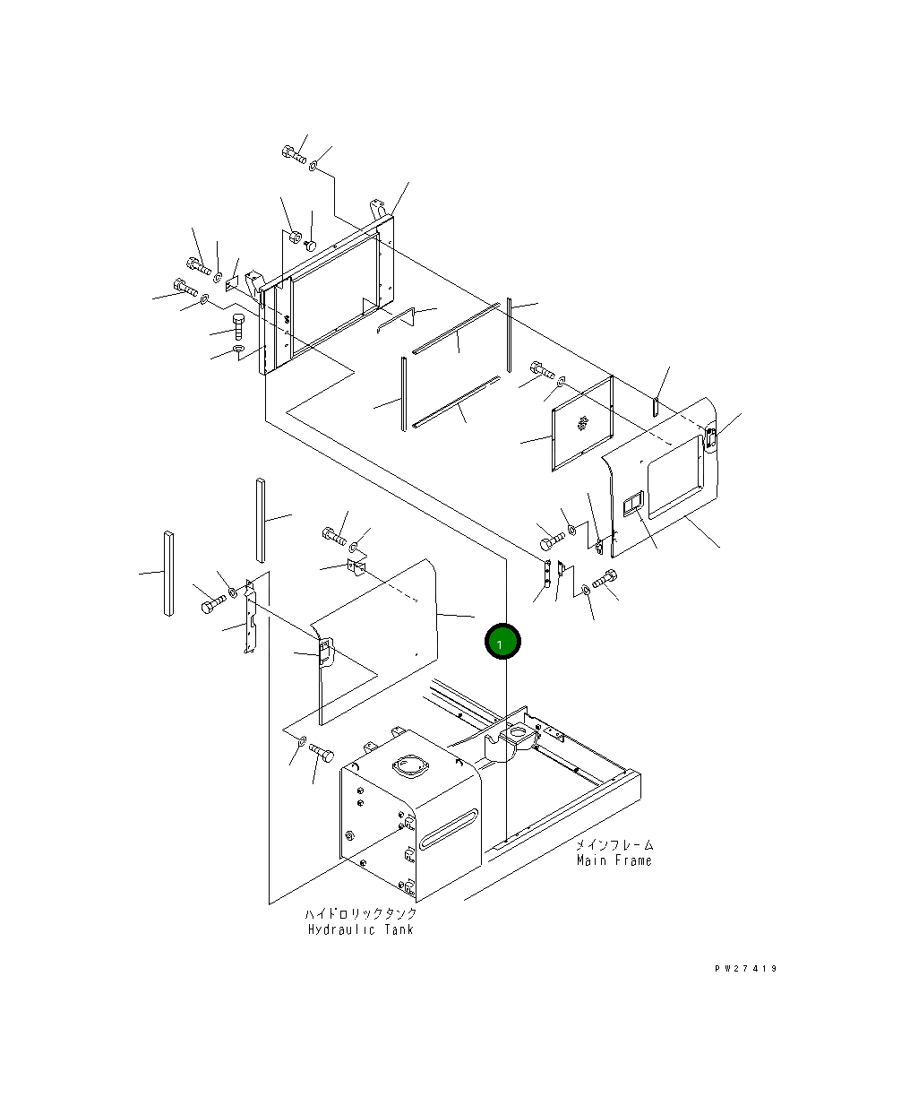 Крышка 208-54-61111 Komatsu