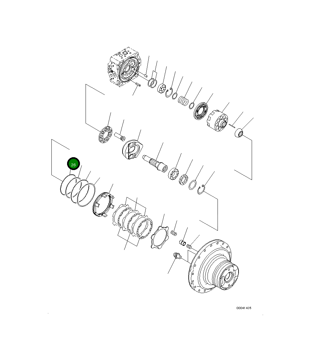 Кольцо уплотнительное (O-Ring) 708-8F-35160 Komatsu