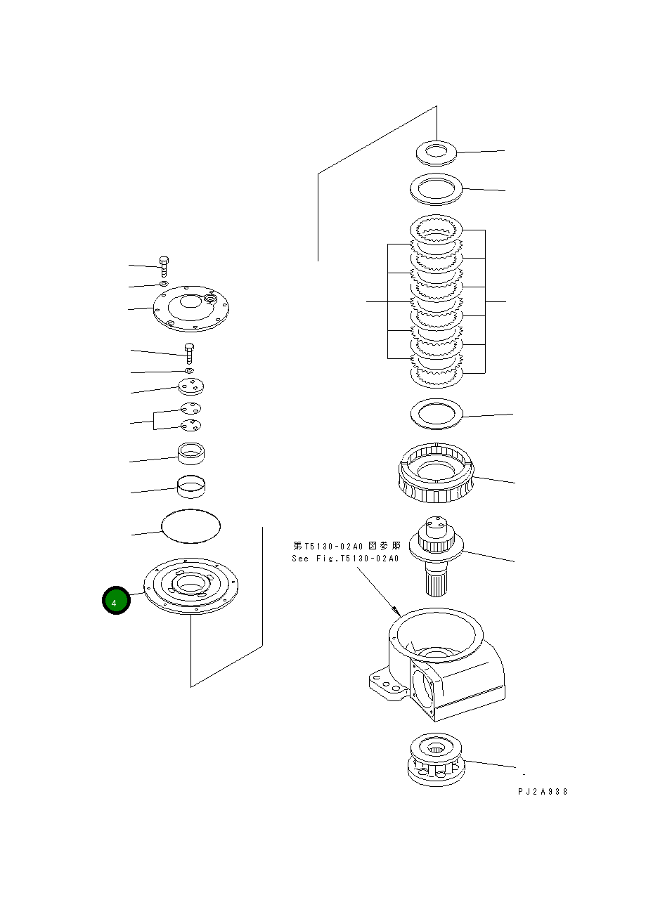 Крышка 23B-70-52140 Komatsu