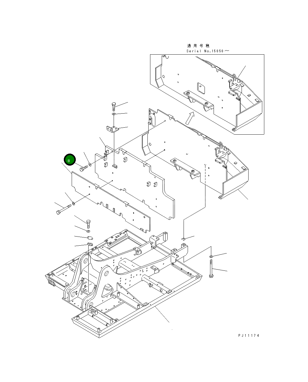 Болт 01011-52405 Komatsu