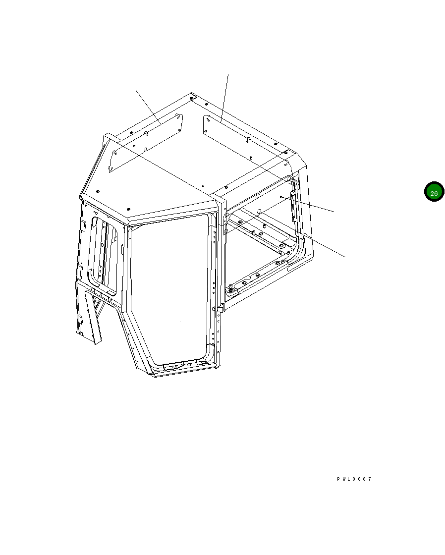 Крышка 198-Z11-5590  Komatsu