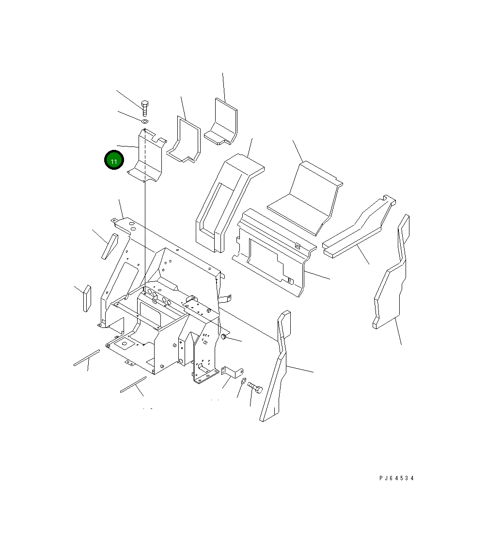 Крышка 22L-979-1241  Komatsu