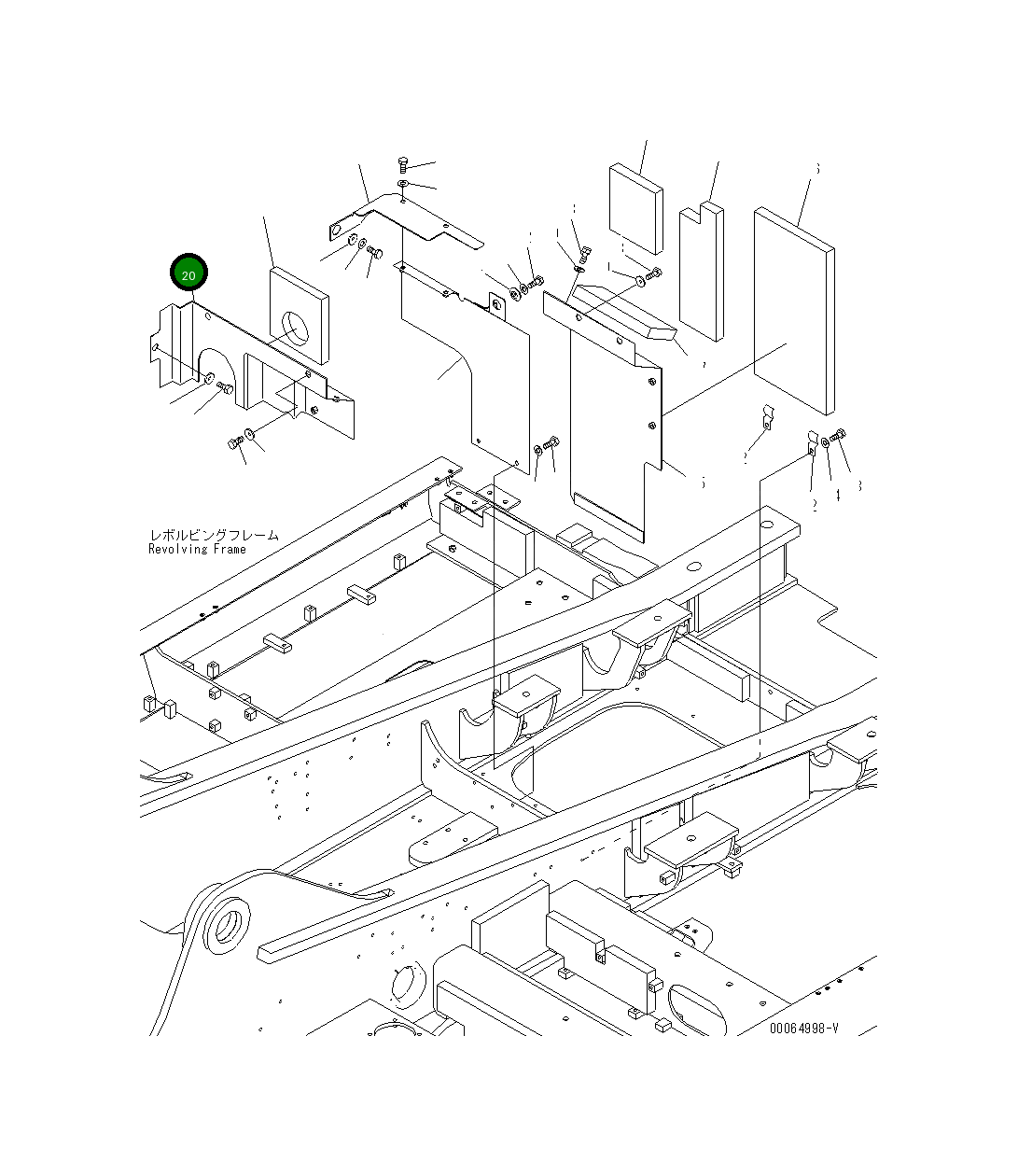 Крышка 207-54-76521  Komatsu