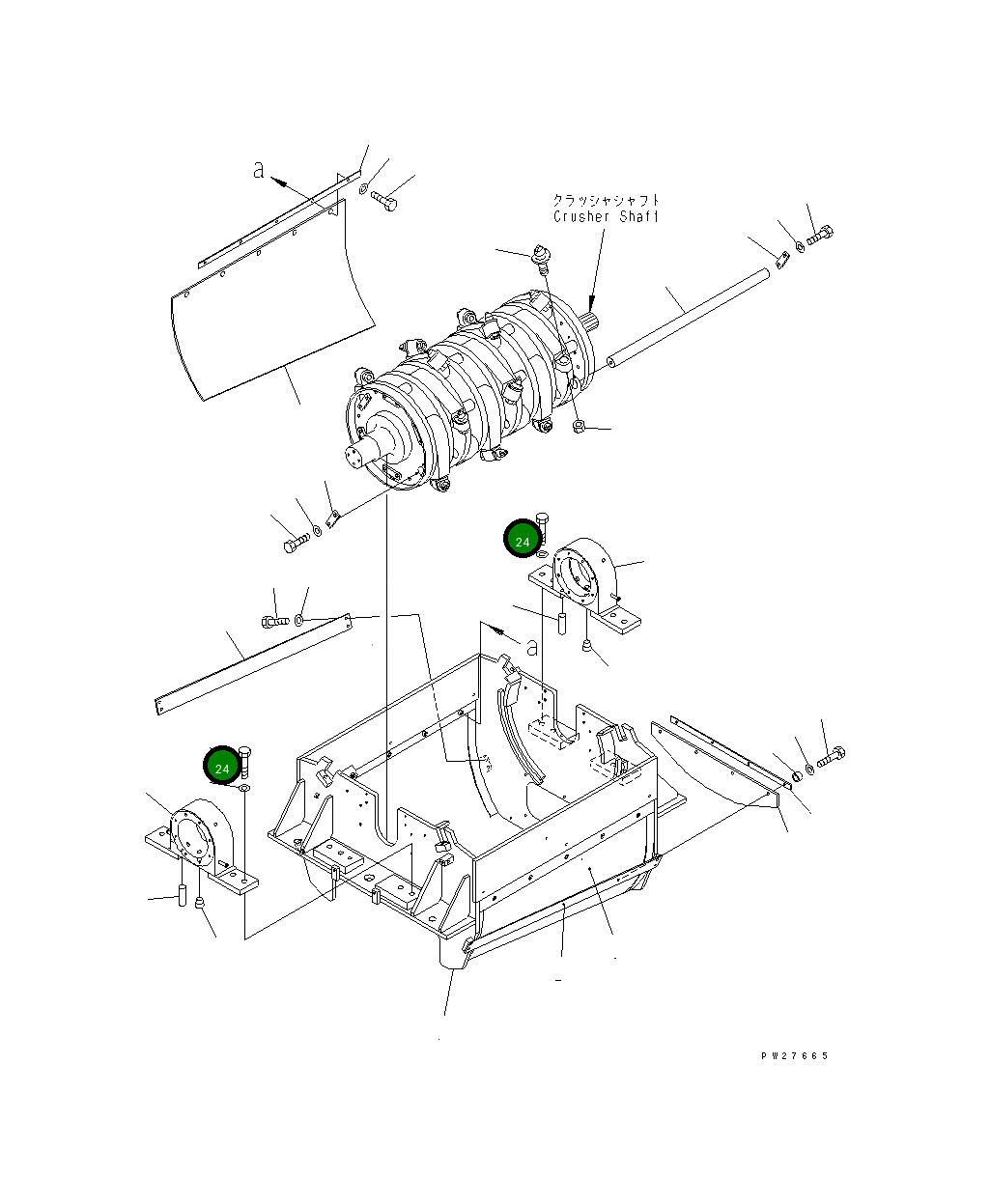 Болт 01018-32465  Komatsu