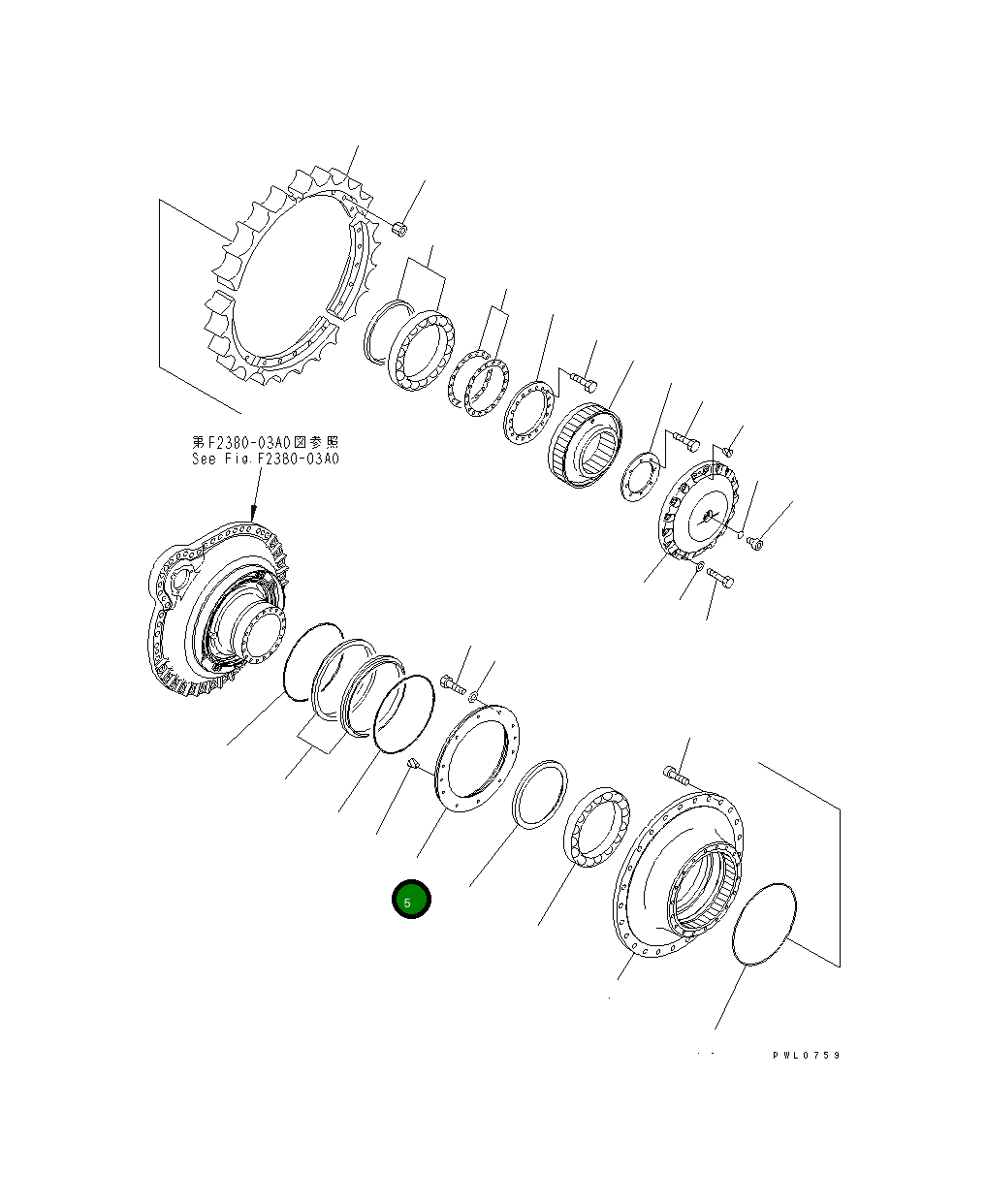Крышка 198-27-45530 Komatsu