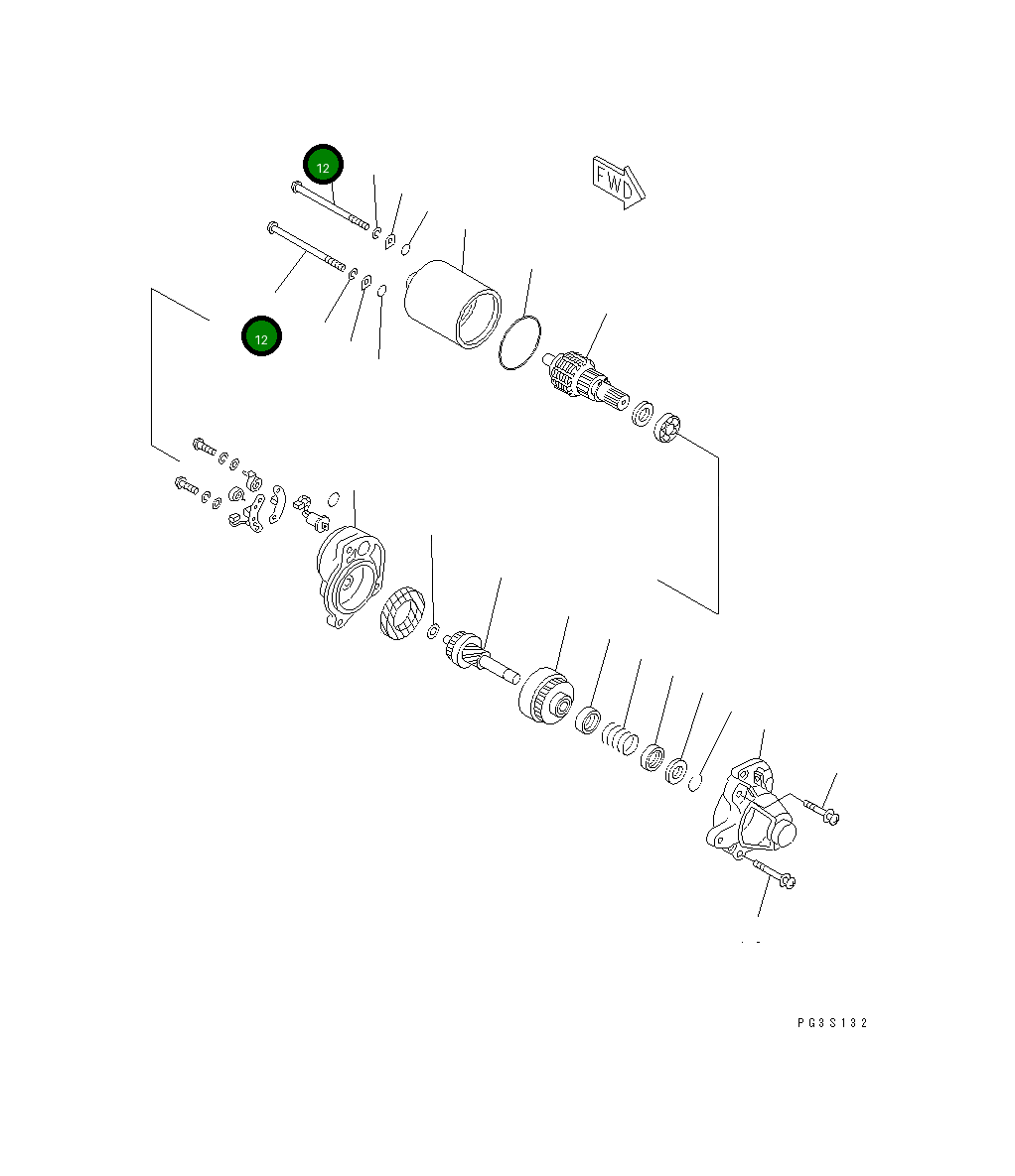 Болт HD90012ZE1003 Komatsu