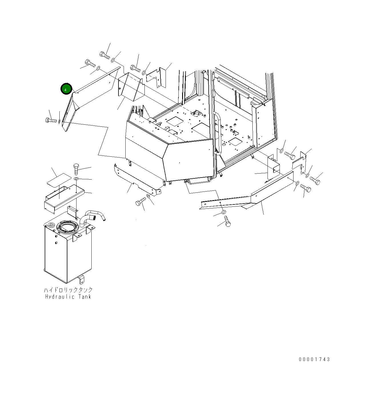 Крышка 418-54-34335 Komatsu