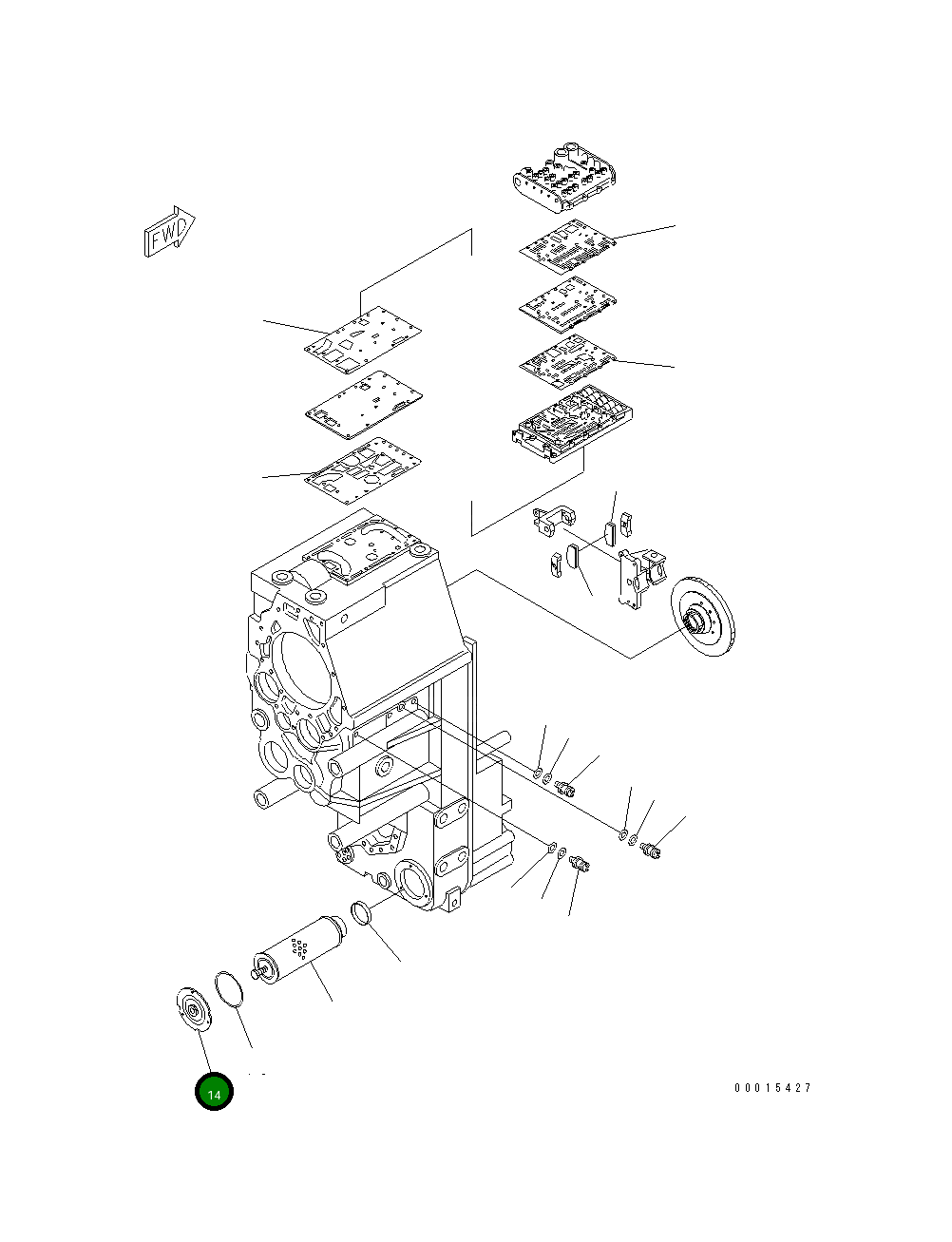 Крышка 23F-Z15-1540 Komatsu