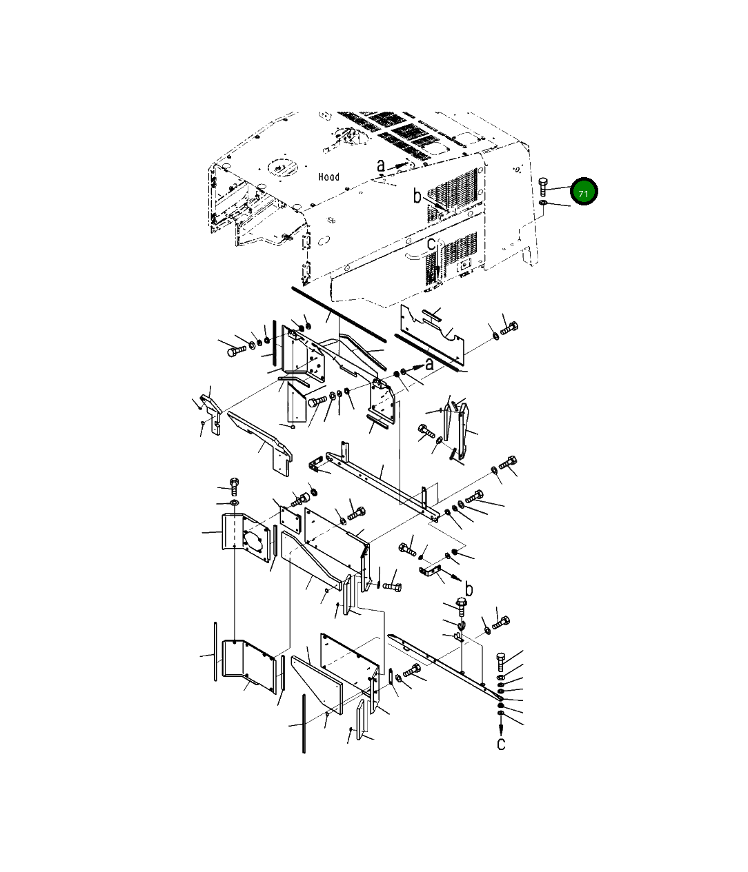 Болт 01010-D2070  Komatsu