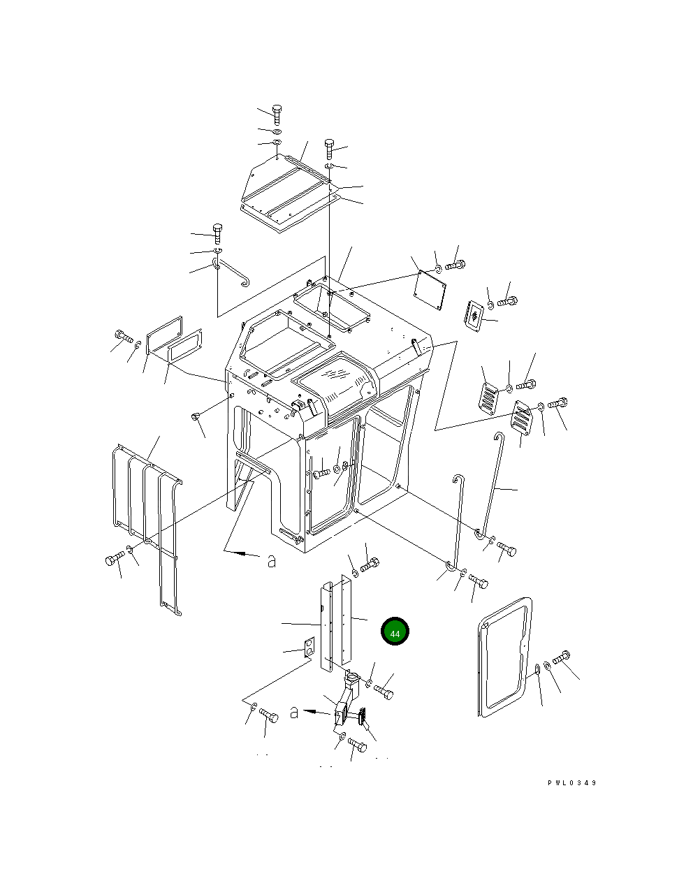 Крышка 196-911-3730 Komatsu
