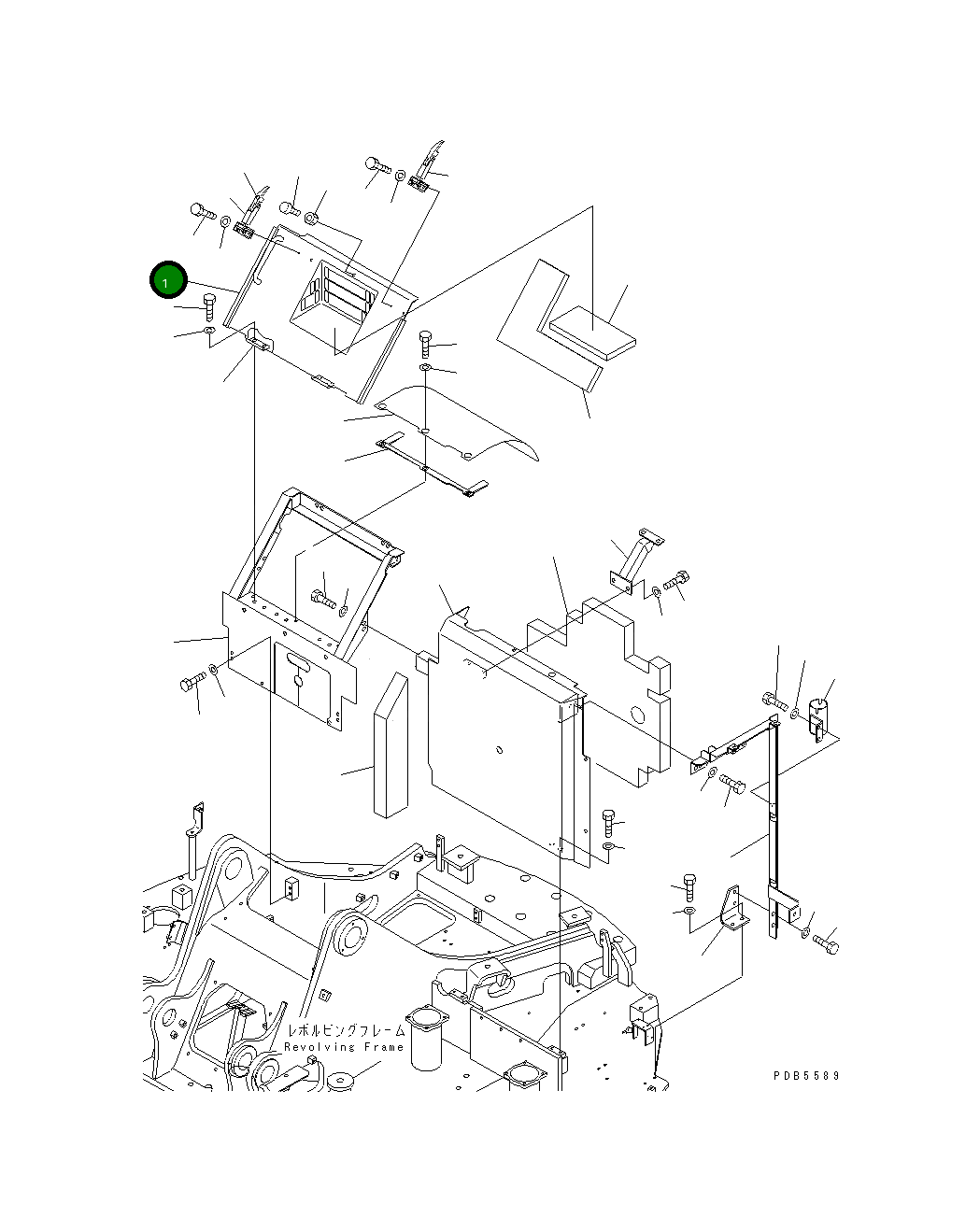 Крышка 22U-54-12321  Komatsu