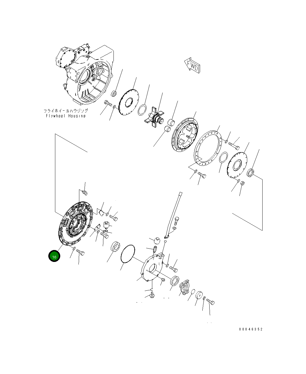 Крышка 195-12-42111 Komatsu