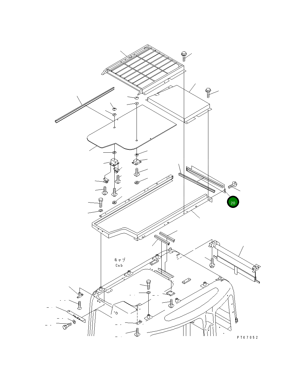 Крышка 21J-54-17272 Komatsu