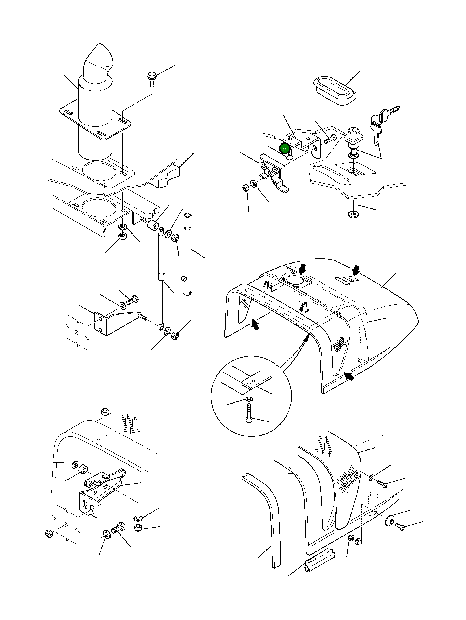 Болт 37A-09-1T666 Komatsu
