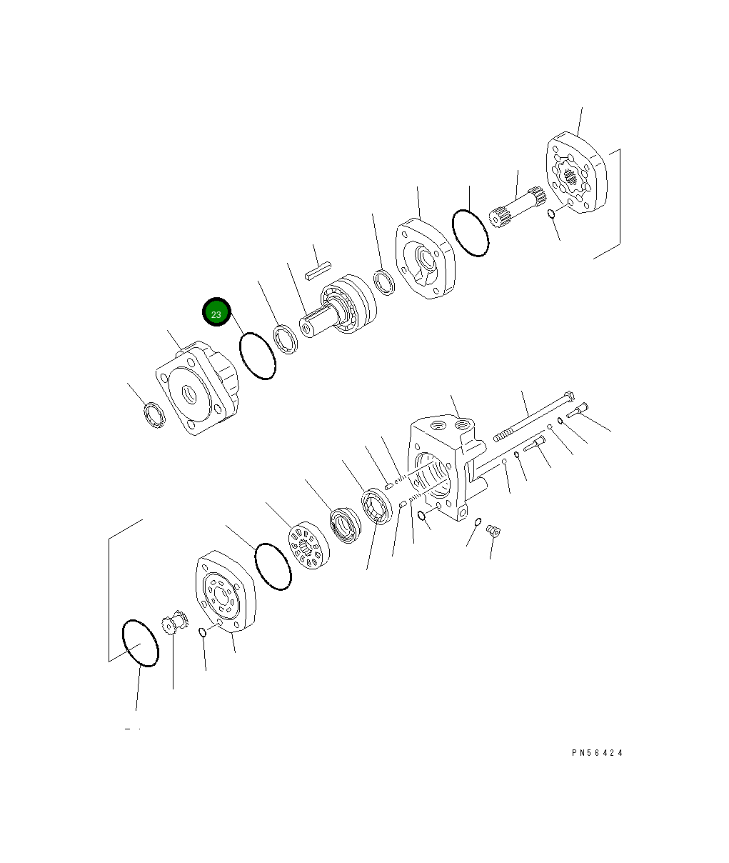 Кольцо уплотнительное (O-Ring) 232-62-11530  Komatsu