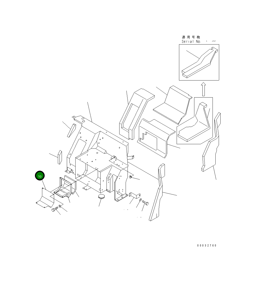 Крышка 22L-54-12320 Komatsu