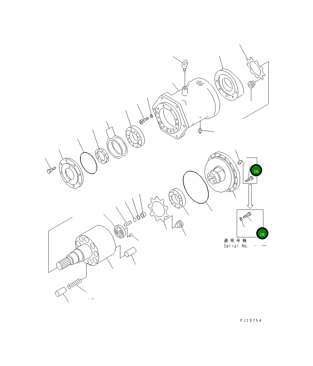 Болт 262-61-26230 Komatsu